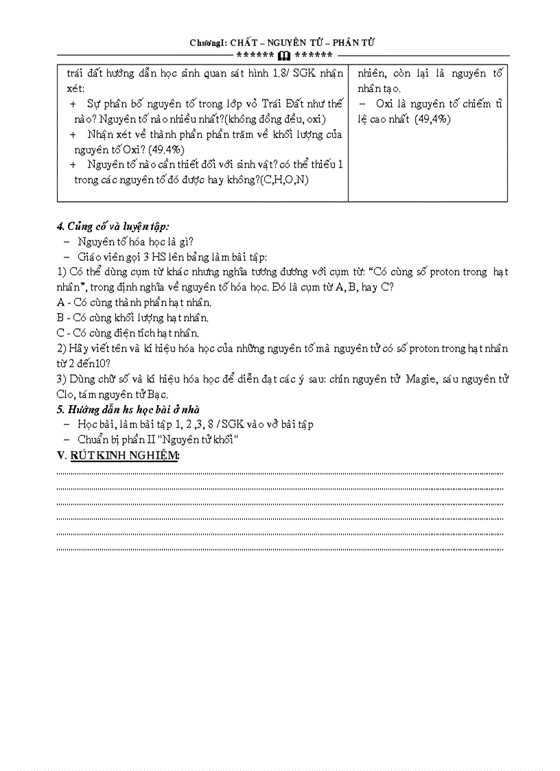 image for page Hóa 8 tiết 6