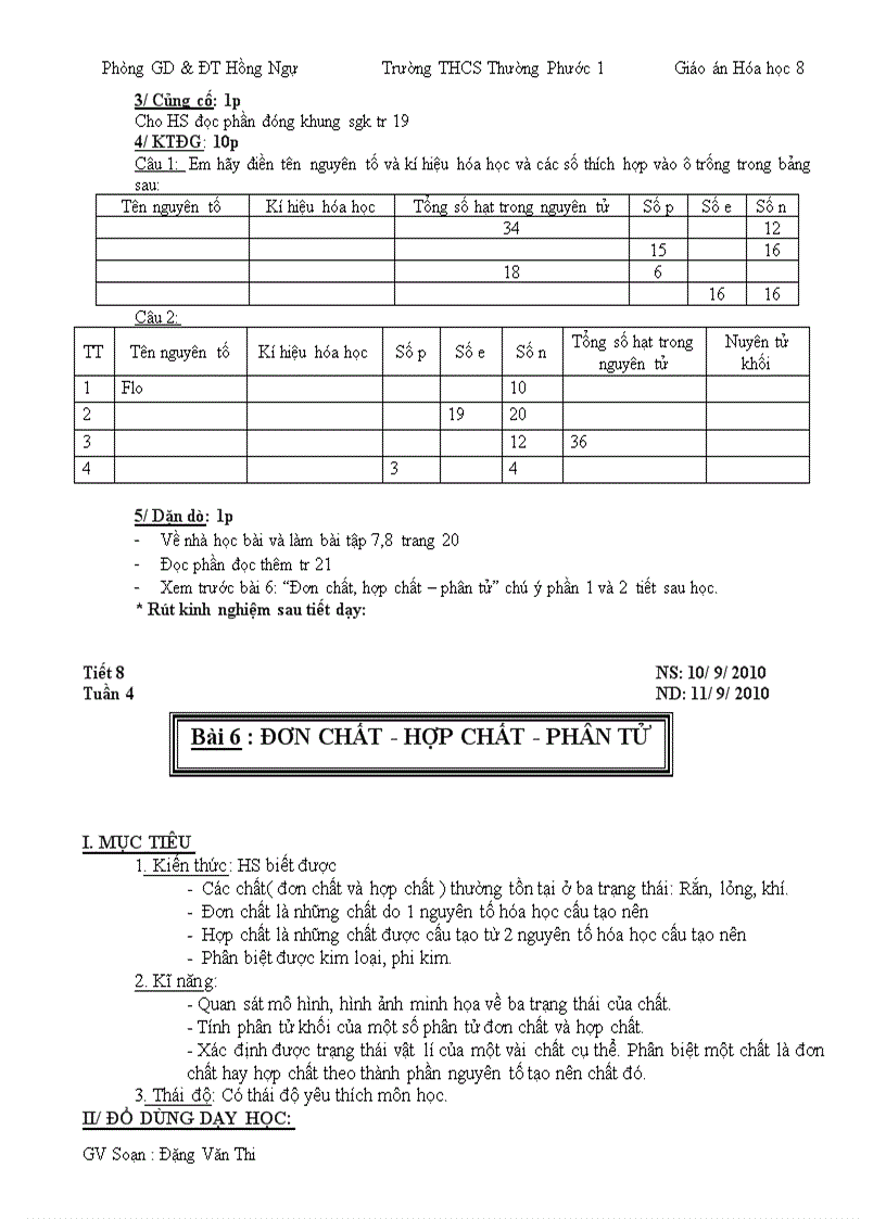 image for page Hoa hoc 8 chuan ktkn 2010 2011