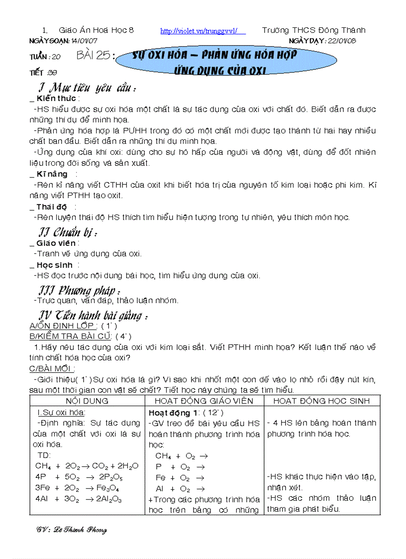 image for page Hóa học 8 tuần 20