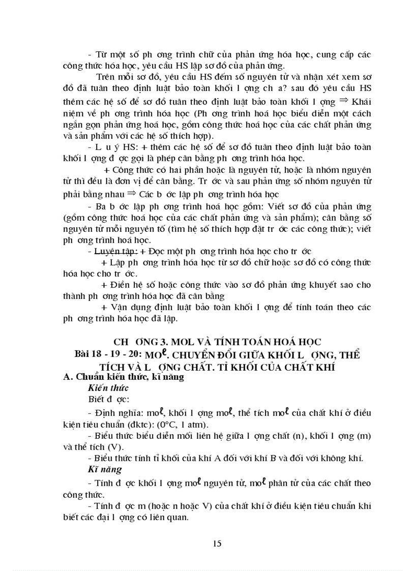 image for page Huong dan thuc hien chuan kien thuc Ky nang Hoa hoc Lop 8