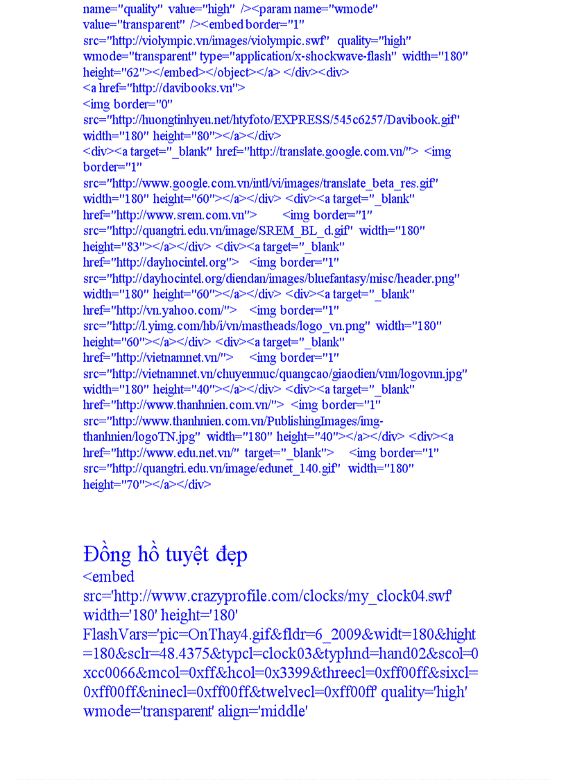 image for page Mã HTML cho website của thầy cô