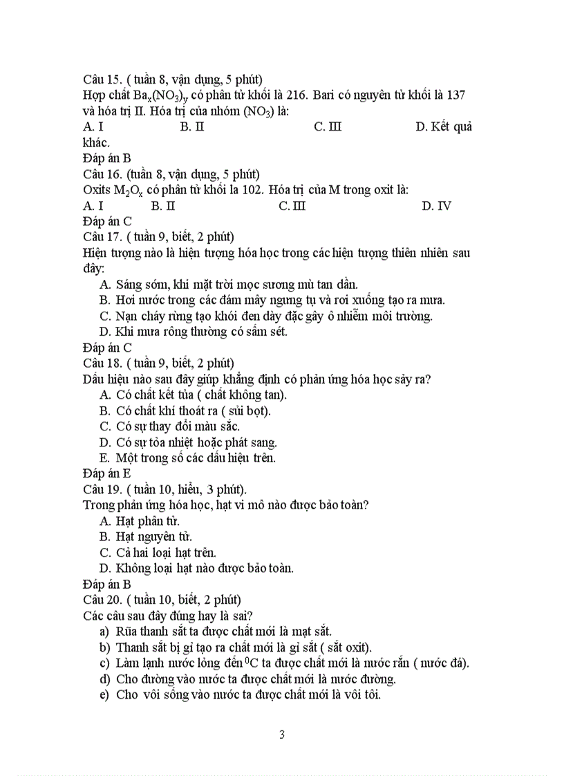 image for page Ngân hàng câu hỏi hóa 8