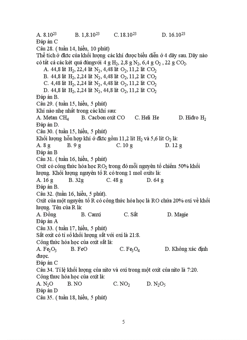 image for page Ngân hàng câu hỏi hóa 8