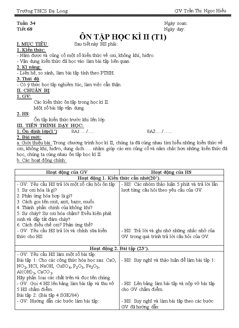 image for page Ôn tập học kỳ II