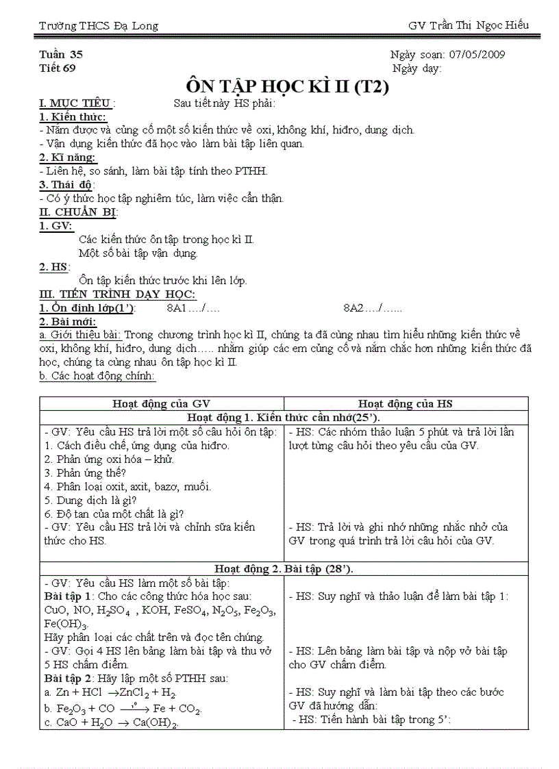 image for page Ôn tập học kỳ II