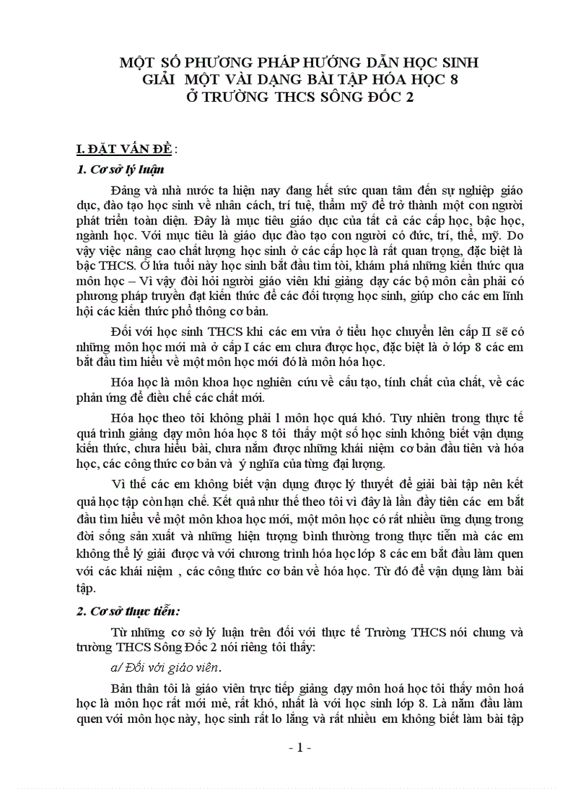 image for page SKKN HÓA 8 Hướng dẫn học sinh giải bài tập