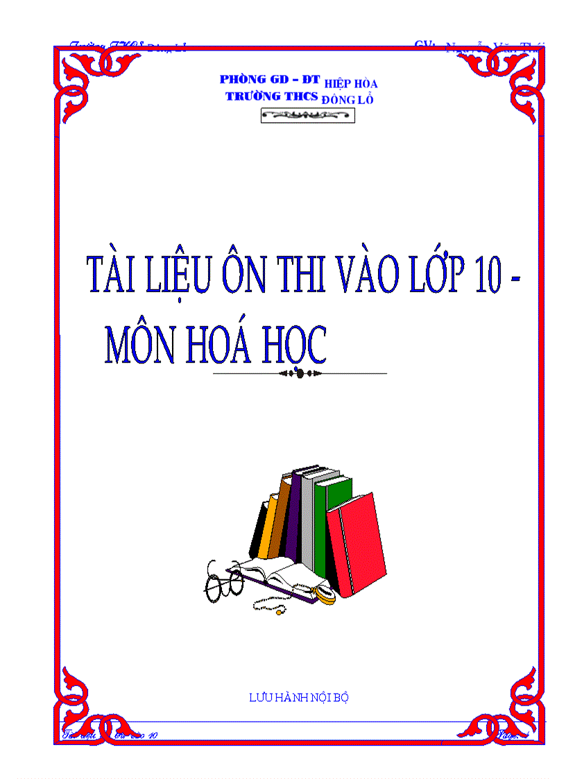 image for page Tai lieu on thi vao lop 10 mon hoa hoc