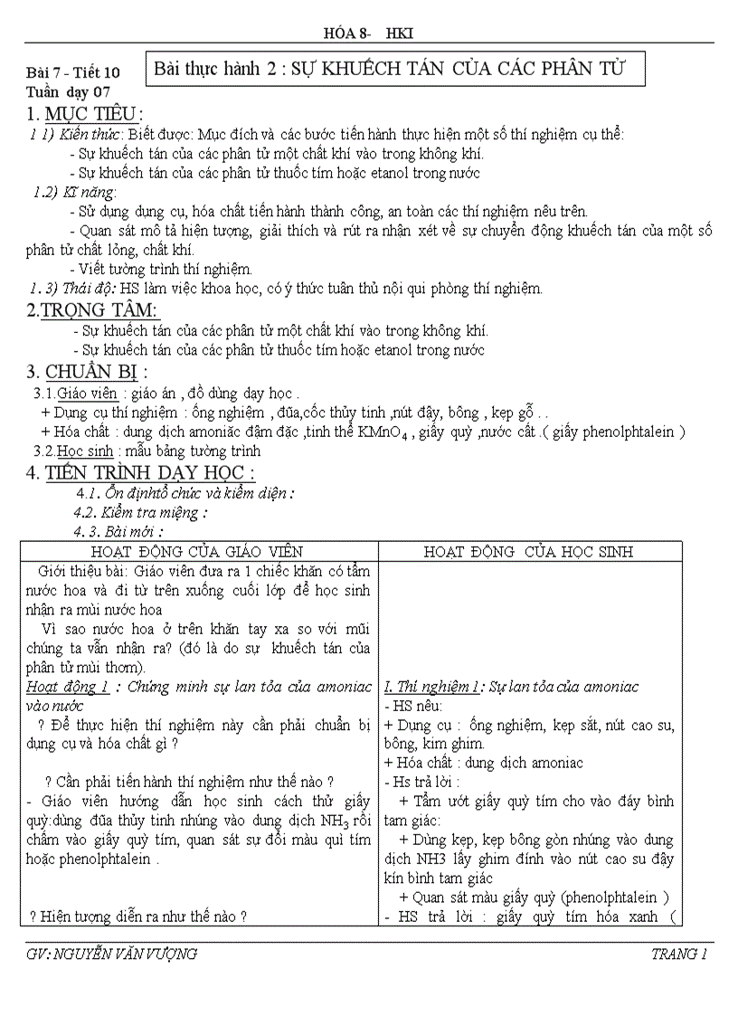 image for page Tiết 10 mới hóa 8 nh 2011 2012