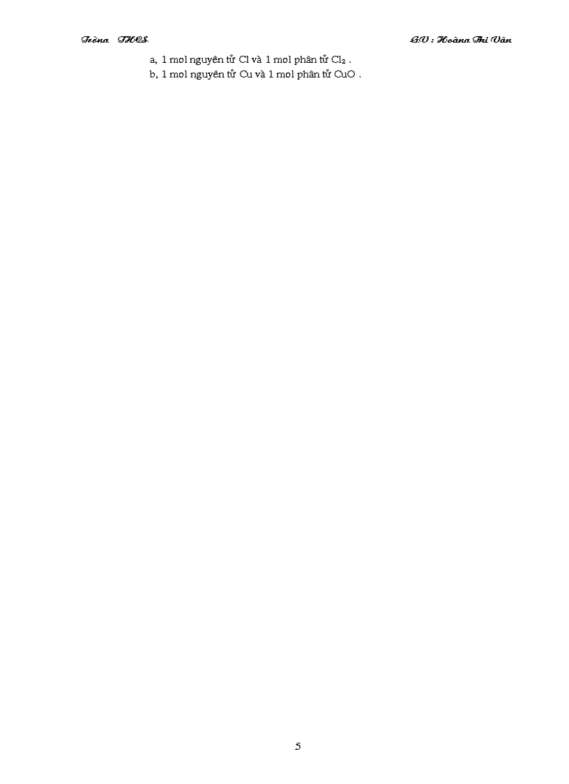 image for page Tiết 26 Bài 18 Mol