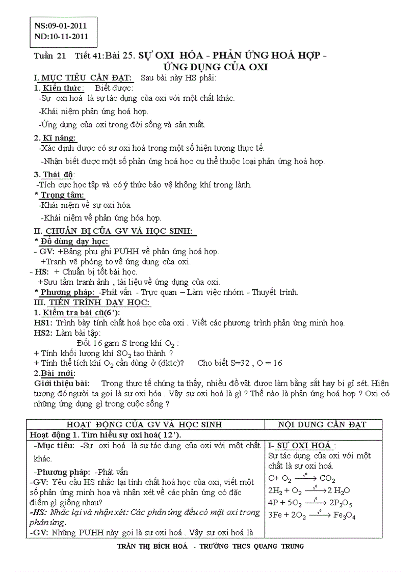 image for page Tiết 41 sự oxi hoá p ư hóa hợp ư d của oxi