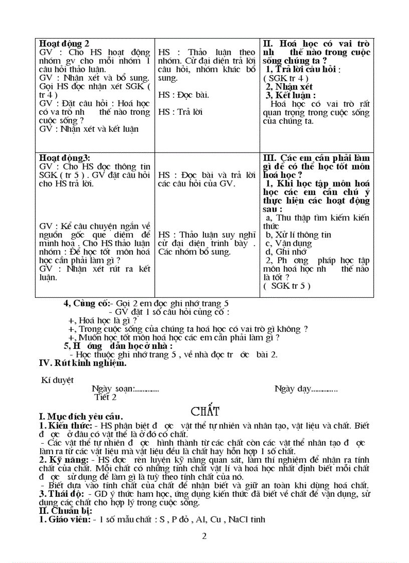 image for page Toàn bộ giáo án hóa học 8