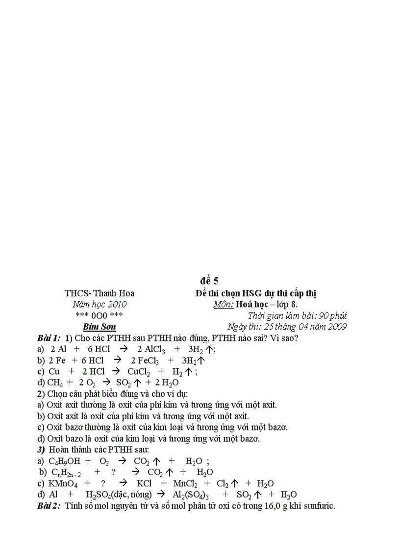 image for page Tổng hợp đề thi HSG hóa 8