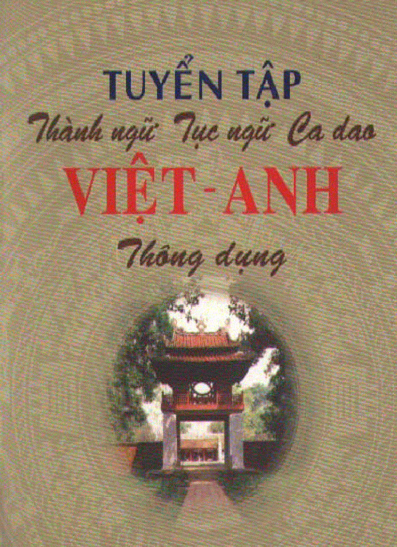 Tuyển tập thành ngữ tục ngữ ca dao Anh Việt