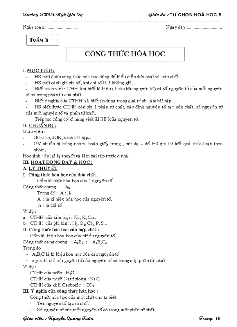 image for page Tự chon Hóa 8 1