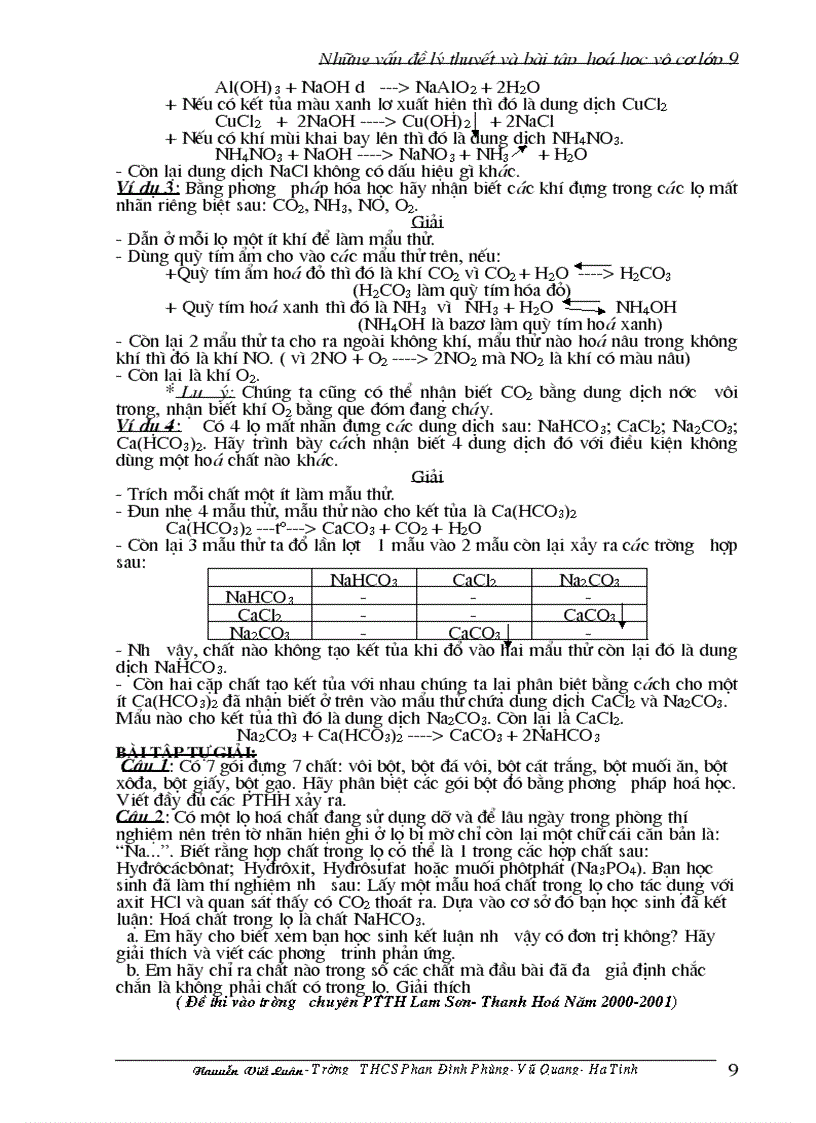 image for page 10 Dạng toán Hóa học vô cơ lớp 9