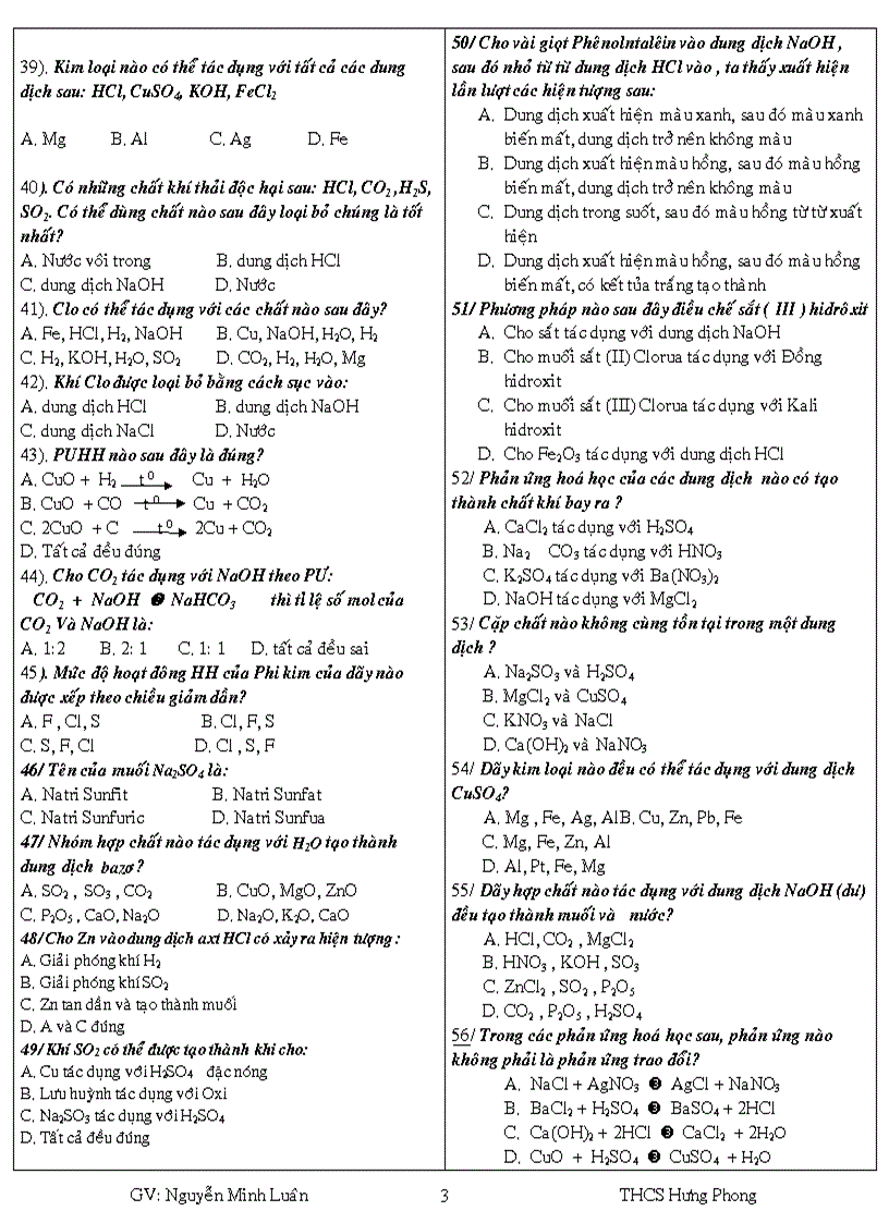 image for page 100 cau hoi on tap hoa 9 HKI du dang