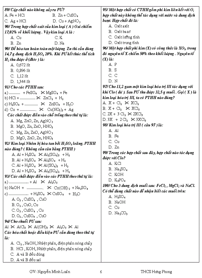 image for page 100 cau hoi on tap hoa 9 HKI du dang