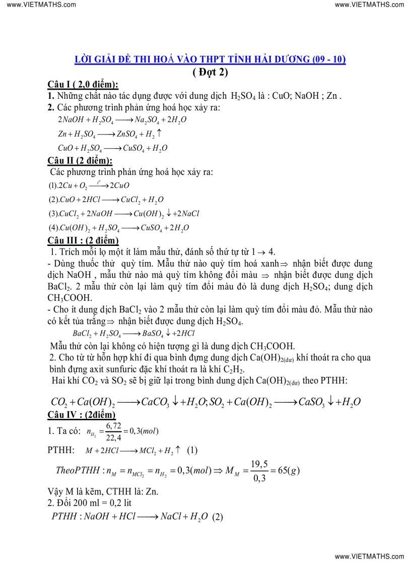 image for page 20 đề thi vào 10 chuyên Hóa