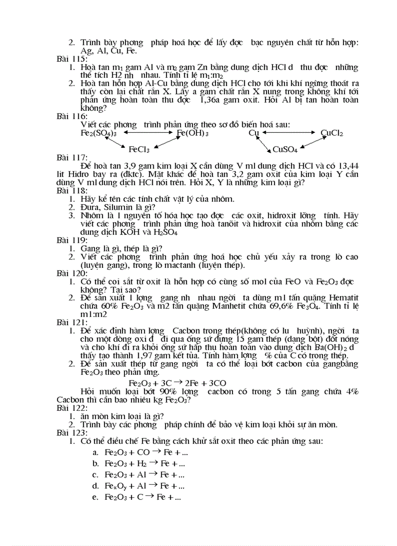 image for page 200 bài tập Hóa ôn luyện chọn lọc
