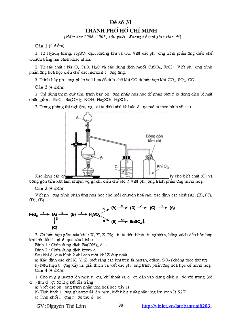 image for page 32 đề vào 10 chuyên Hóa từ 1992 2006