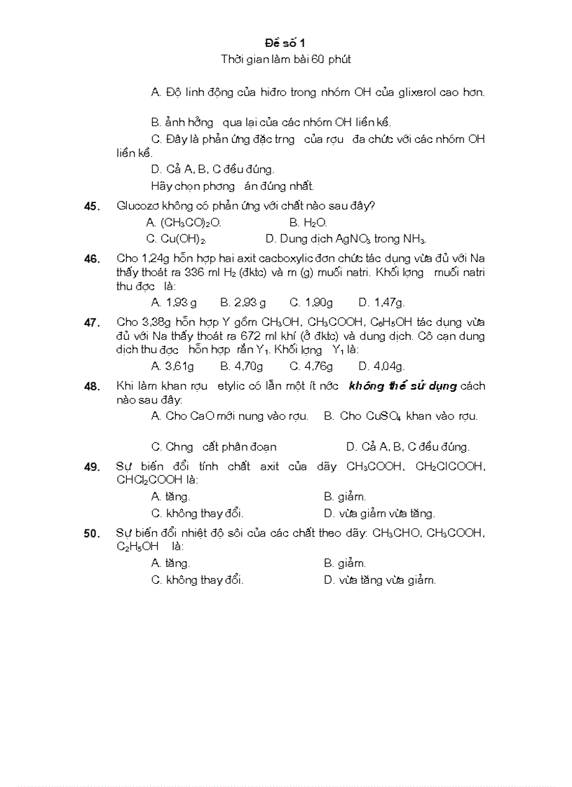 image for page 50 câu hỏi trắc nghiệm hóa học