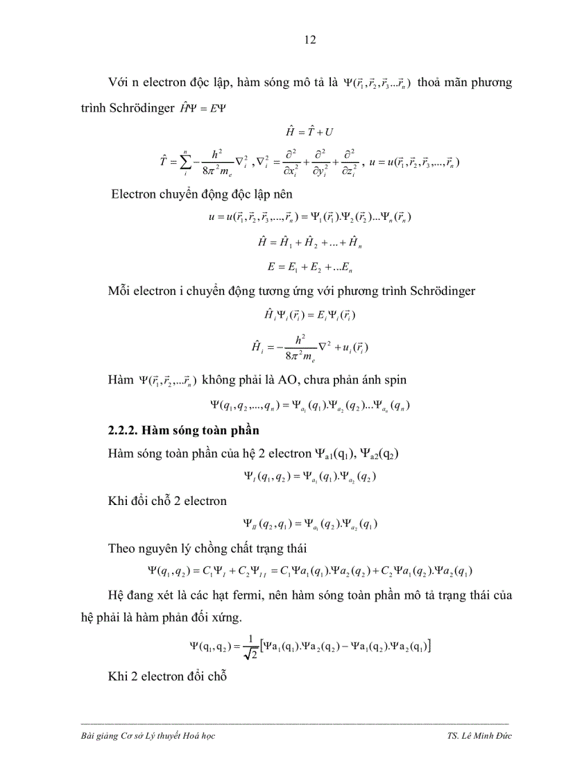 image for page Bà giảng cơ sở lý thuyết hóa học