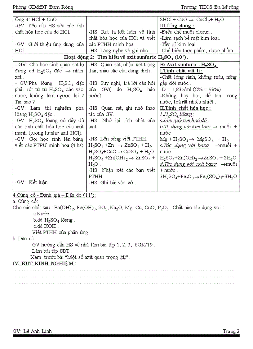 image for page Bài 4 Một số axit quan trọng tiết 1 và 2