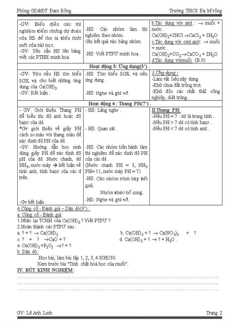image for page Bài 8 Tiết 13 Một số bazo quan trọng TT