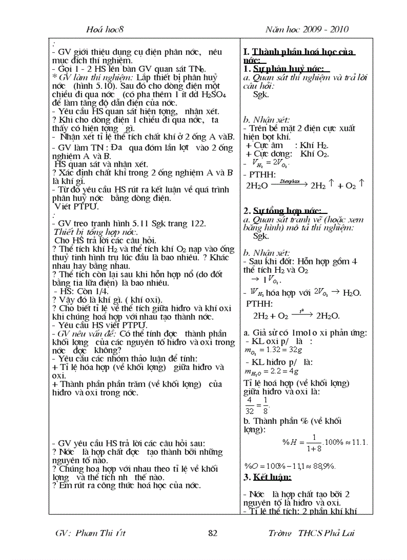 image for page Bài soạn Hóa Học 8