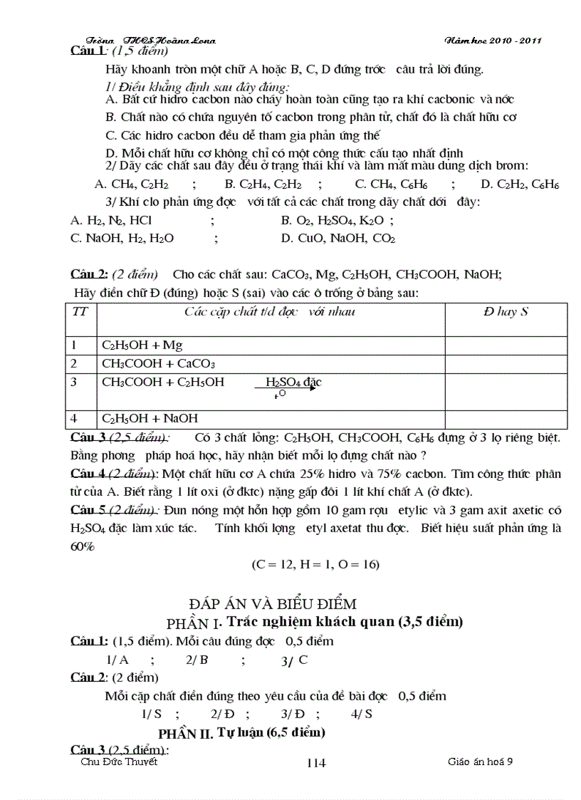 image for page Bai soan hoa hoc 9 day du