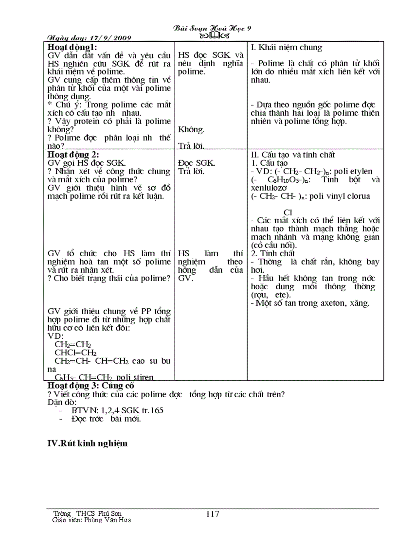 image for page Bài soạn Hoá Học Hà Nội