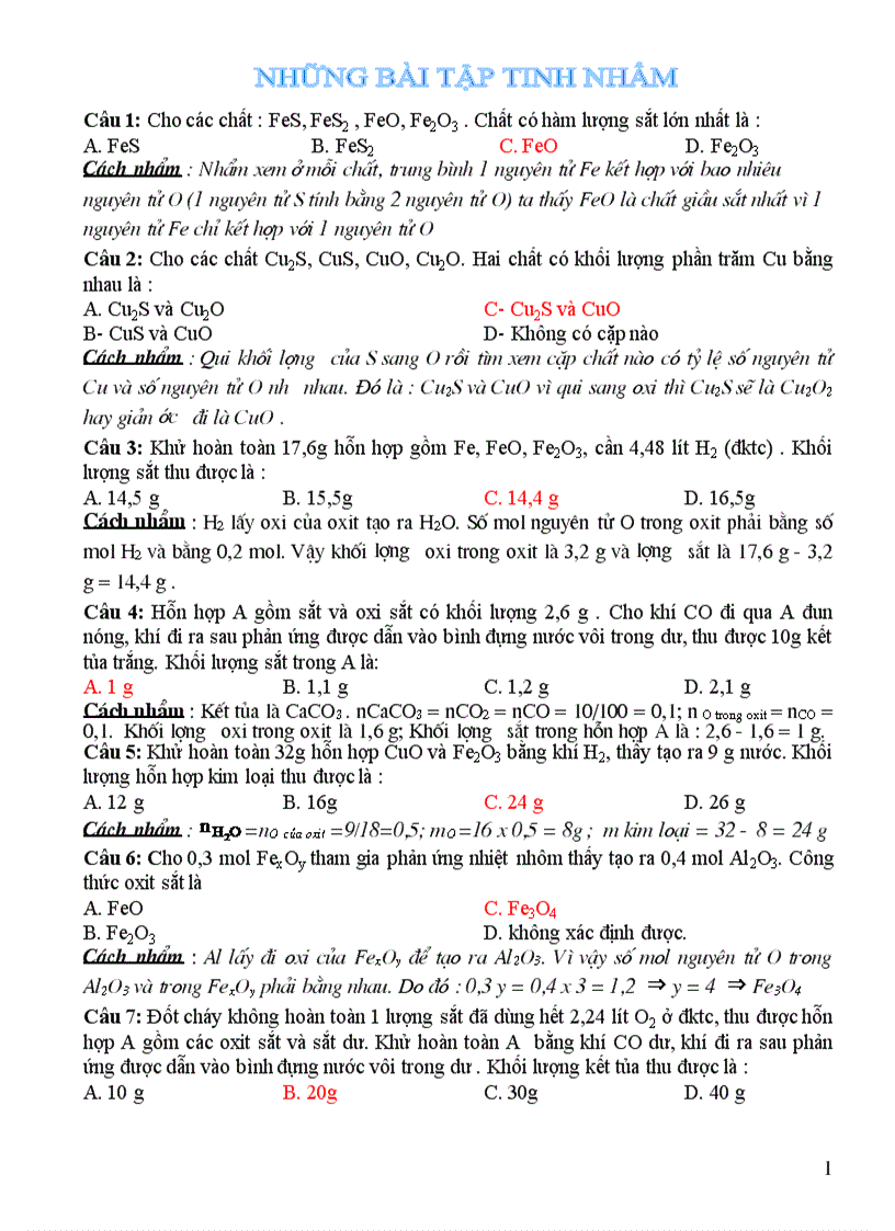 image for page Bài tập trắc nghiệm tính nhẩm