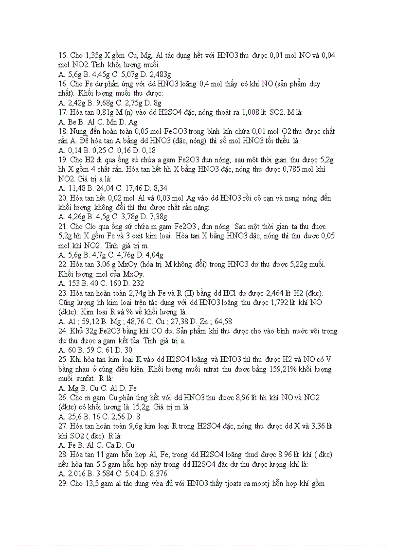 image for page Bai tap ve su dung phuong phap can bang electron doc