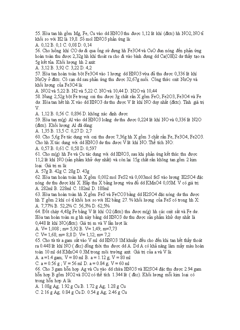 image for page Bai tap ve su dung phuong phap can bang electron doc