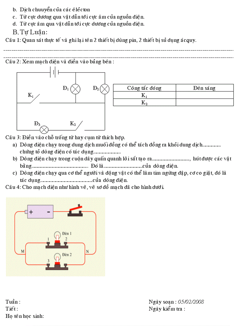 Bộ đề kt lý thcs 2010