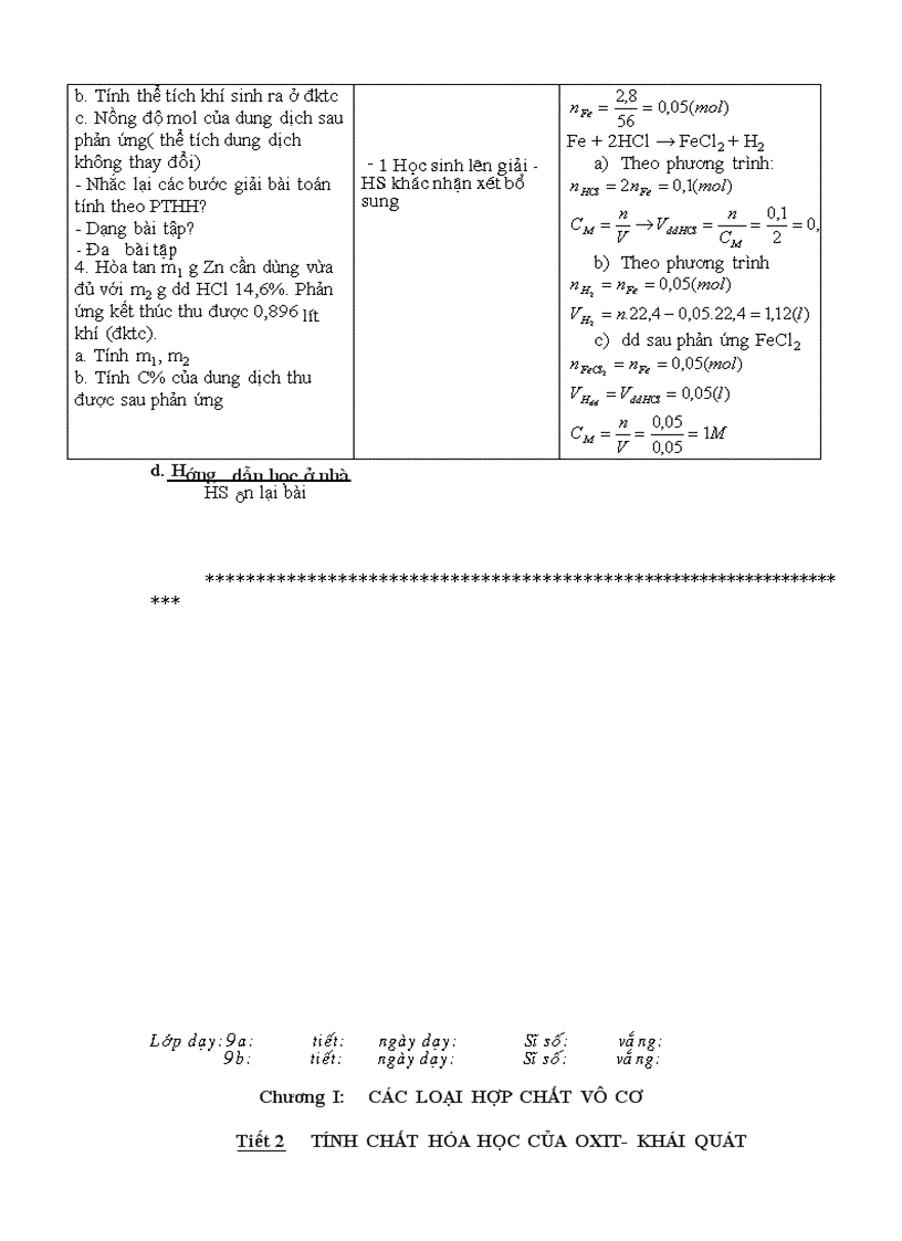 image for page Bộ Giáo án Hóa 9 3 cột chuẩn