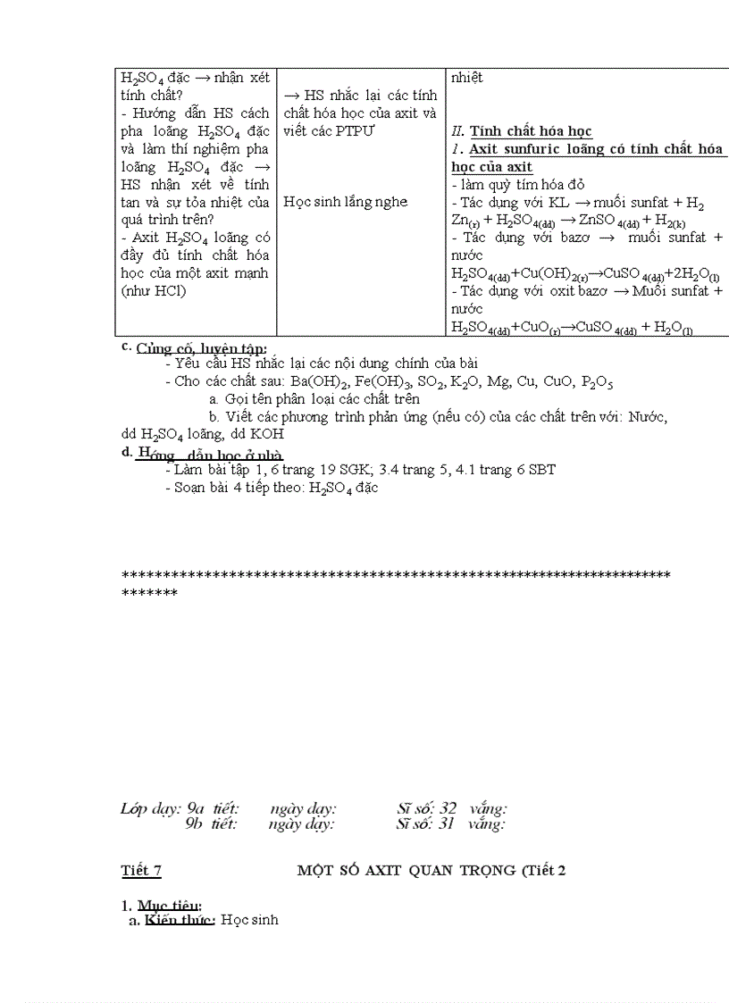 image for page Bộ Giáo án Hóa 9 3 cột chuẩn
