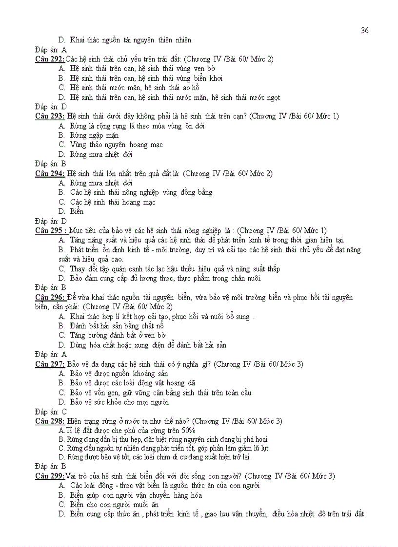 image for page Bộ trắc nghiệm Sinh 9 HK2 NH 2010 2011