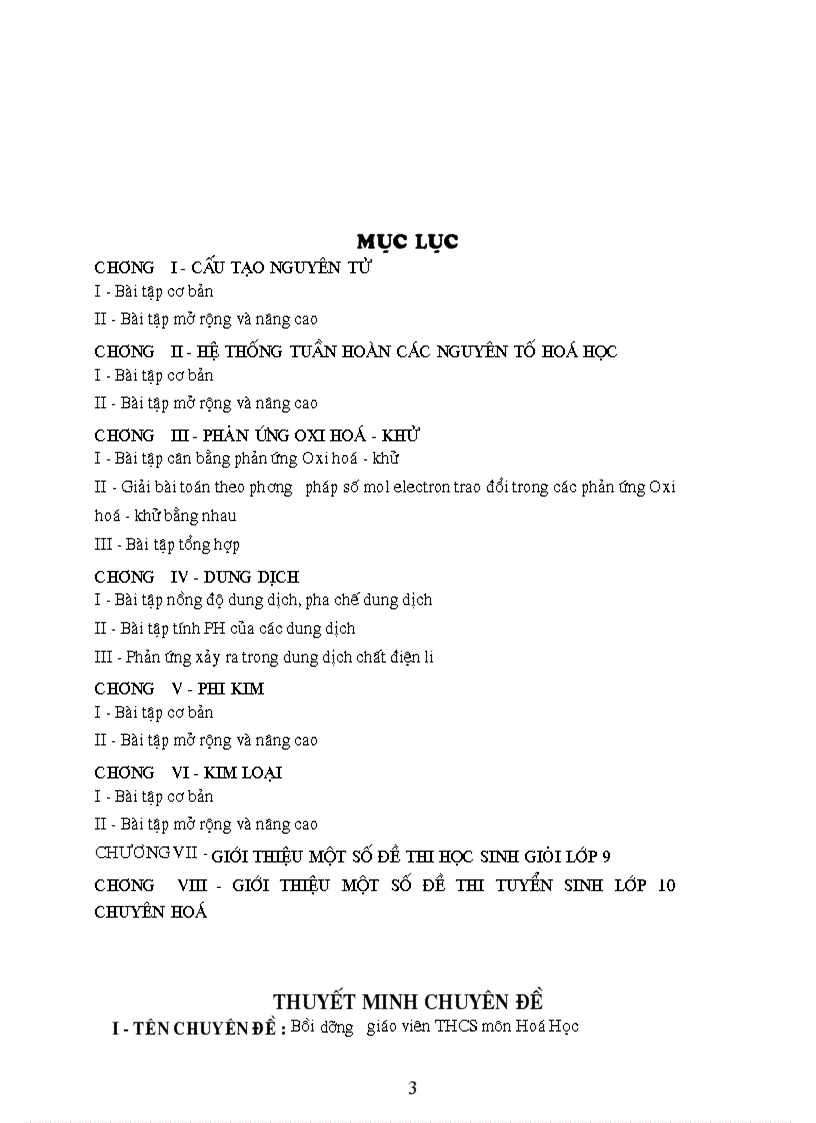 image for page Bồi dưỡng GV môn Hóa THCS Một số đề thi HSG