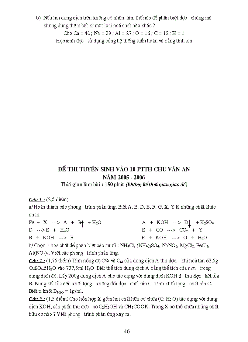 image for page Bồi dưỡng GV môn Hóa THCS Một số đề thi HSG