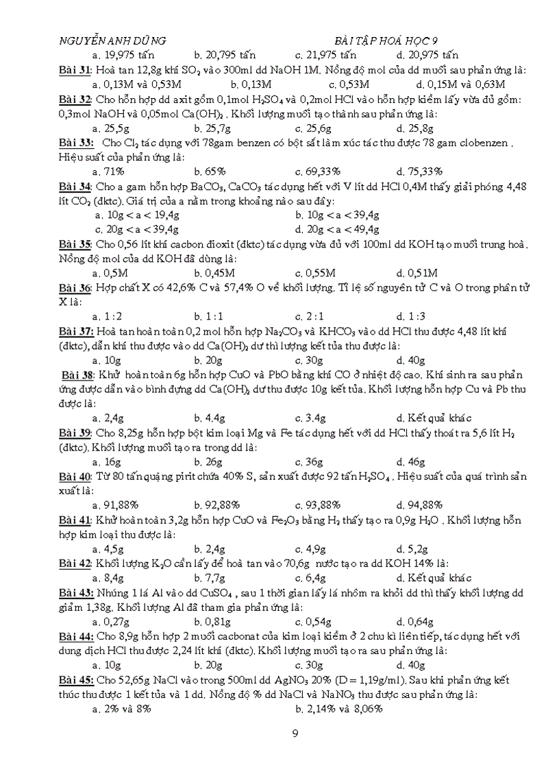 image for page BT trac nghiem tung chu de