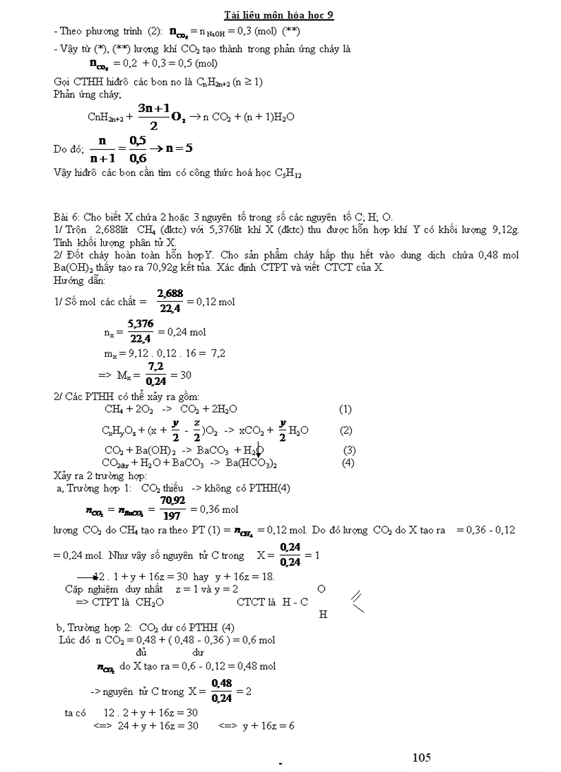 image for page Các dạng bài tập cơ bản Hóa 9
