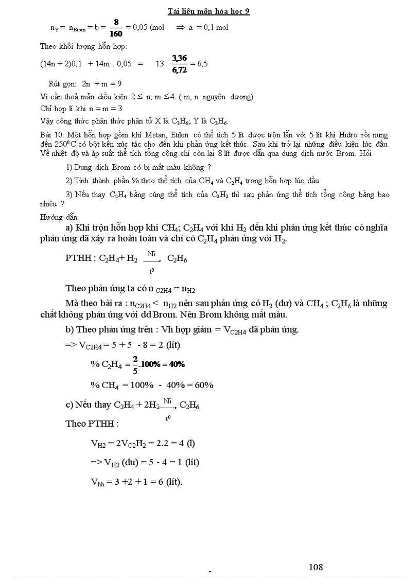 image for page Các dạng bài tập cơ bản Hóa 9