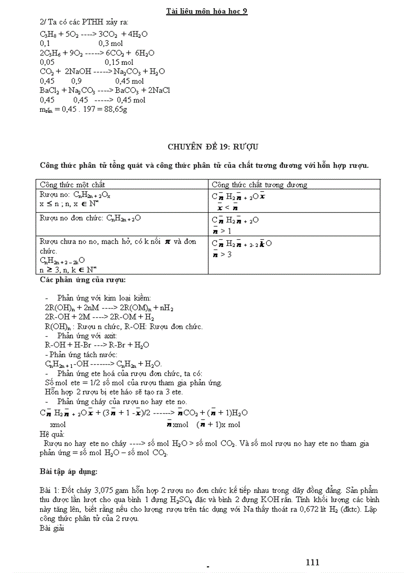 image for page Các dạng bài tập cơ bản Hóa 9
