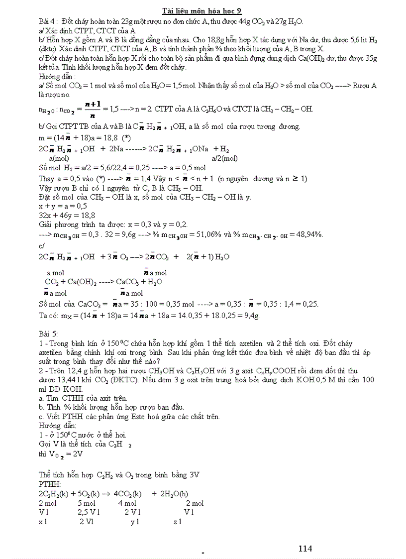 image for page Các dạng bài tập cơ bản Hóa 9