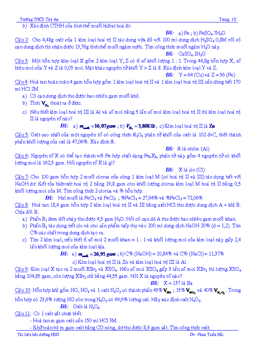 image for page Các dạng bài tập hsg