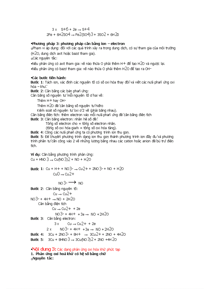 image for page Các phương pháp cân bằng phản ứng hóa học