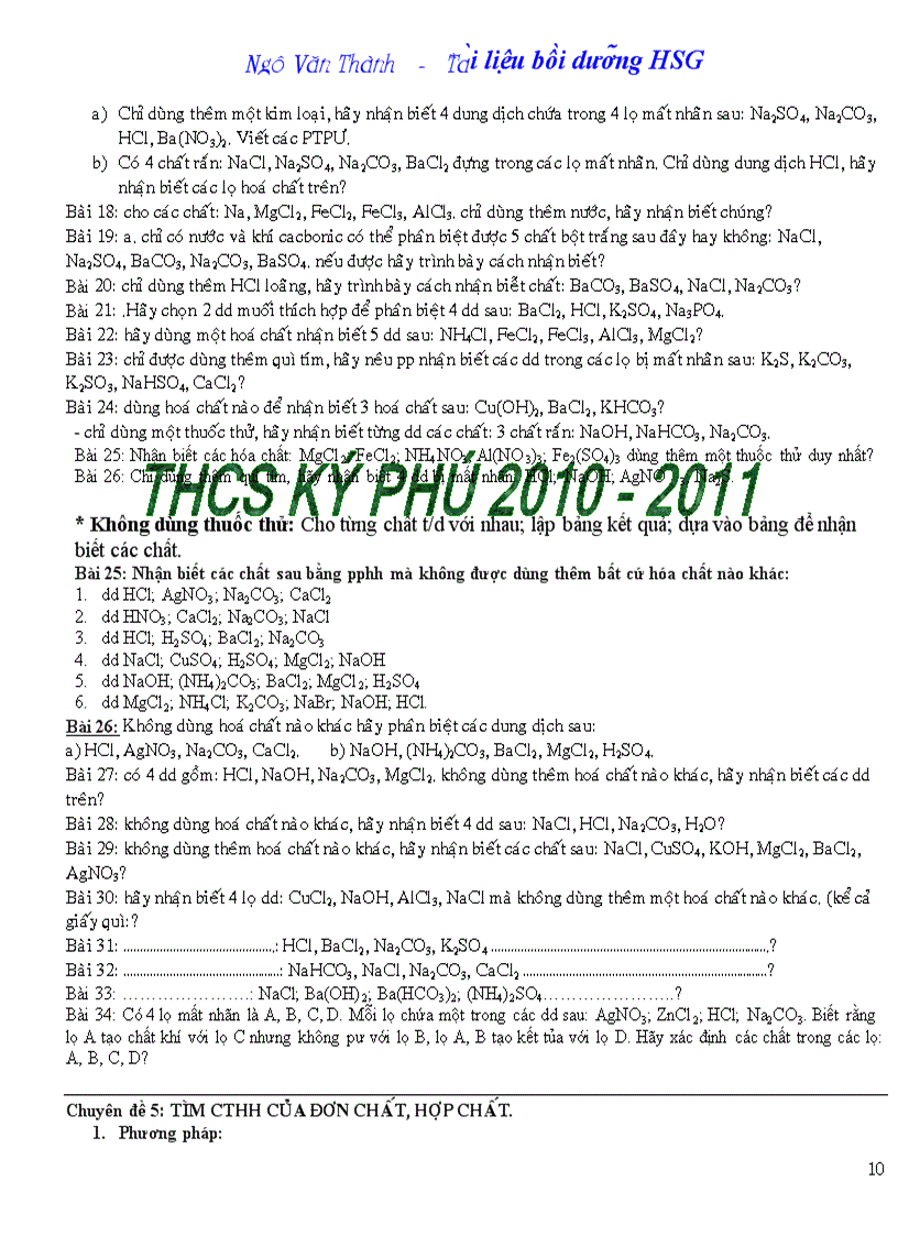 image for page Cac Dang bai tap Hoa Hoc 9 1