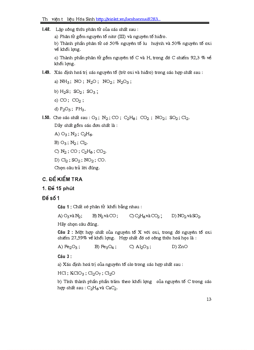 image for page Câu hỏi và bài tập KT Hóa 8 NXBGD chuong 1