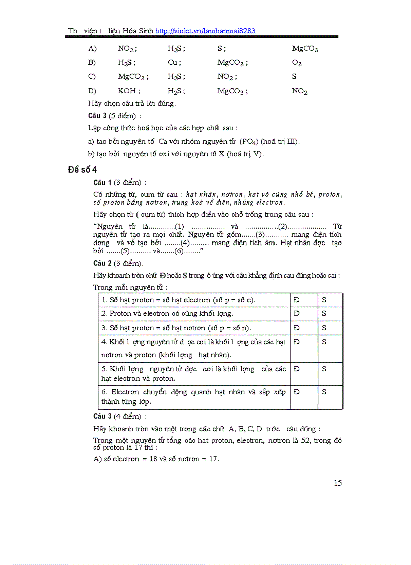 image for page Câu hỏi và bài tập KT Hóa 8 NXBGD chuong 1
